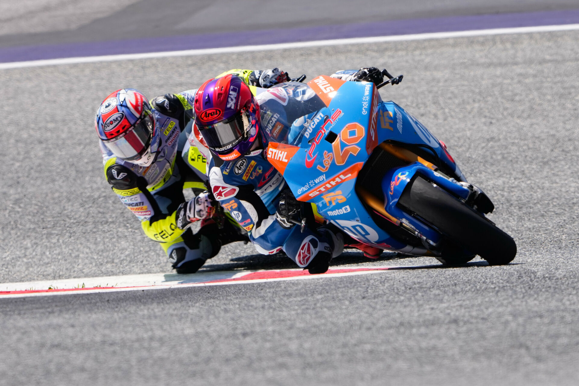 Mattia Casadei (40) was gifted the win in Race One. Photo courtesy Dorna.