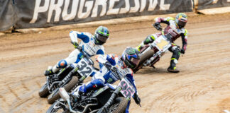 JD Beach (95) could play a big role in the Championship battle between his teammate Dallas Daniels (32) and defending Champion Jared Mees (1) at the Castle Rock TT. Photo courtesy AFT.