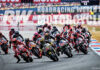 Start of the Sprint Race (at Assen), Francesco Bagnaia (1) and Marco Bezzecchi (72) leading. Photos by Gigi Soldano/DPPI Media.