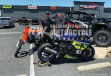 Racers Bryce Prince (right) and Fabrice Vilder (left) are the new owners of Kern County Powersports in Bakersfield, California. Photos by David Swarts.  