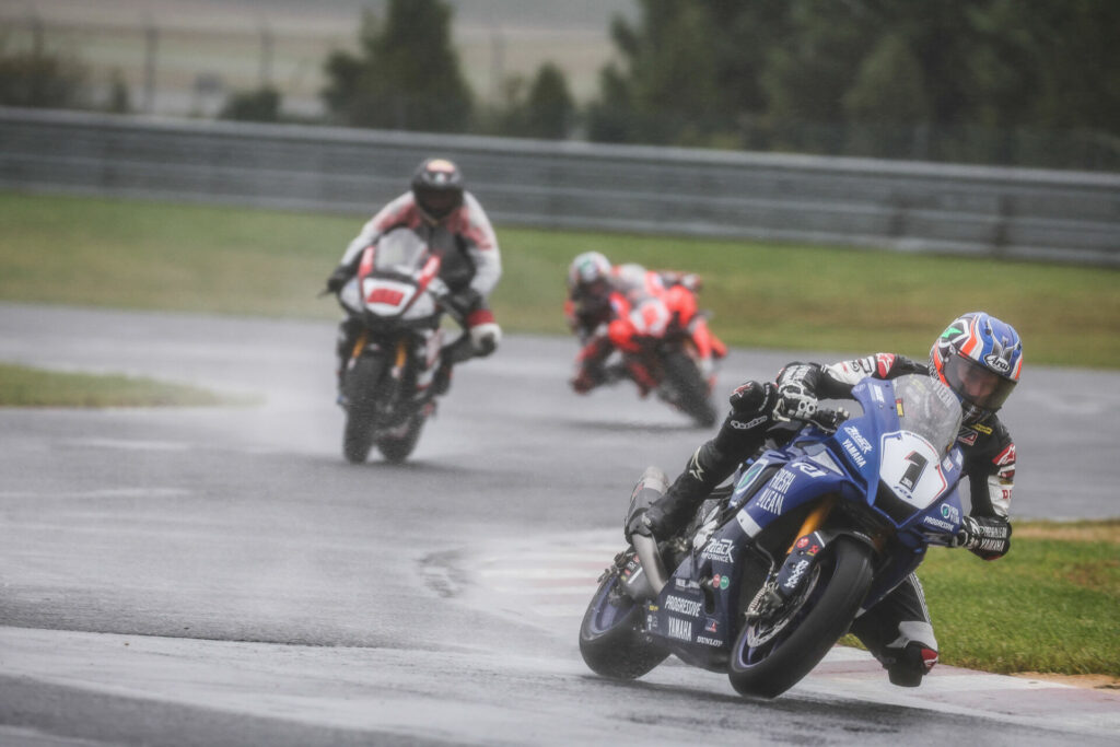 Jake Gagne (1) in action at New Jersey Motorsports Park. Photo by Brian J. Nelson, courtesy Yamaha.