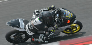 A rider at speed at New Jersey Motorsports Park (NJMP). Photo courtesy NJMP.