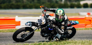 Nathan Bettencourt (99) swept all four Stock 125 race wins. Photo courtesy MotoAmerica Mini Cup.