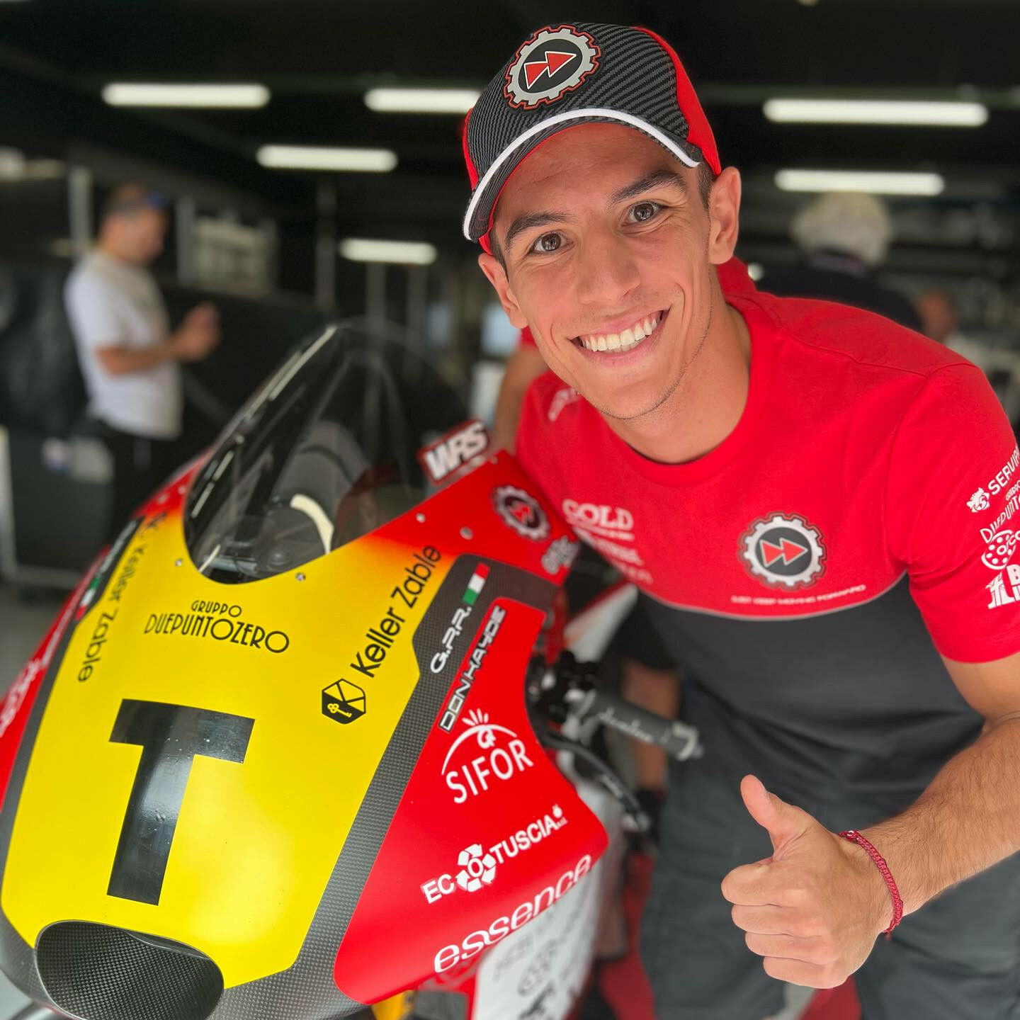 American Sean Dylan Kelly rode for Forward Racing at the Moto2/Moto3 Pirelli test Monday, September 4 at Catalunya. Photo courtesy Forward Racing.