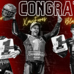 2023 MotoAmerica Champions (from left): Junior Cup Champion Avery Dreher, Supersport Champion Xavi Fores, and Twins Cup Champion Blake Davis. Image courtesy KYT Americas.