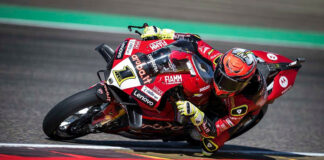 Alvaro Bautista (1). Photo courtesy Aruba.it Racing Ducati.