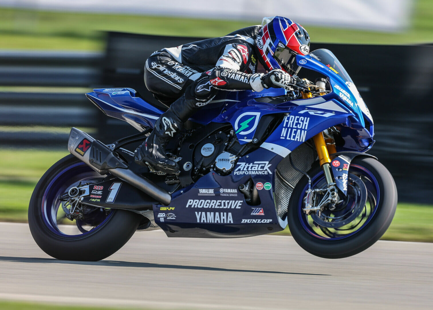 Three-time MotoAmerica Superbike Champion Jake Gagne (1). Photo by Brian J. Nelson.