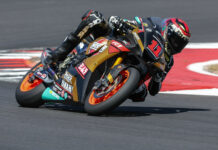 Mathew Scholtz (11) on his Westby Racing Yamaha YZF-R1 Superbike. Photo by Brian J. Nelson, courtesy Westby Racing.