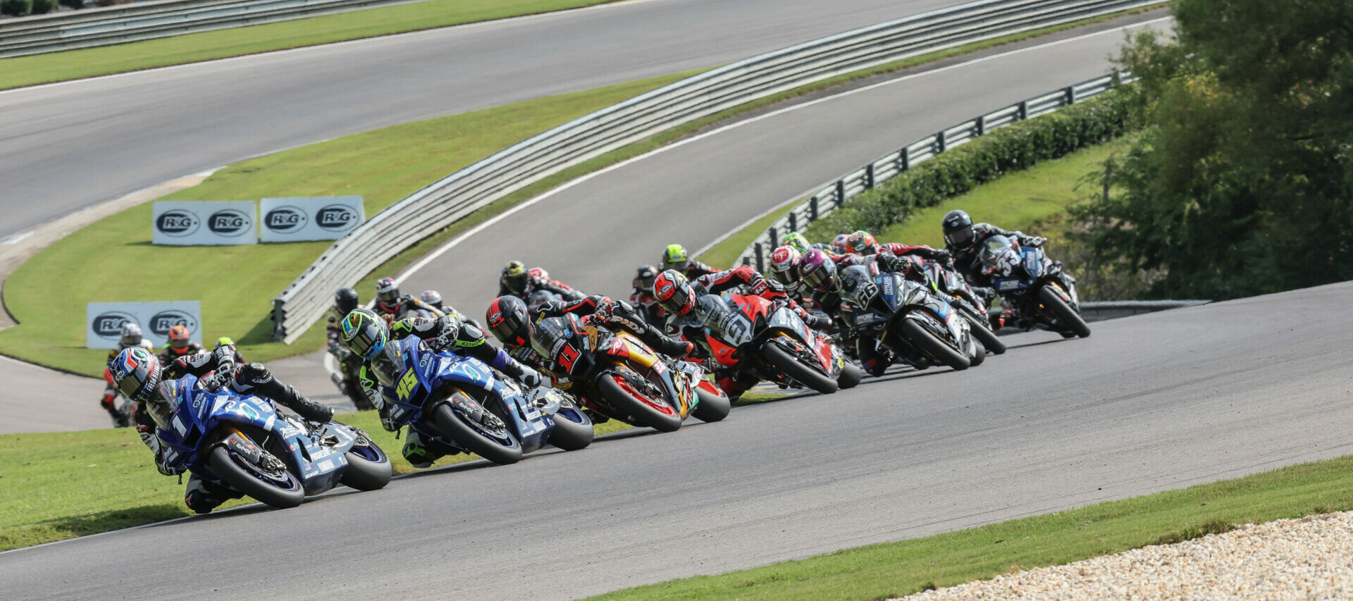 The last place you want dehydration to degrade your decision-making is at the start of a Superbike race on a hot day at Barber Motorsports Park. Photo by Brian J. Nelson.