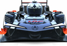 An Acura and Honda-branded HPD ARX prototype racecar. Photo courtesy American Honda.