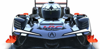 An Acura and Honda-branded HPD ARX prototype racecar. Photo courtesy American Honda.