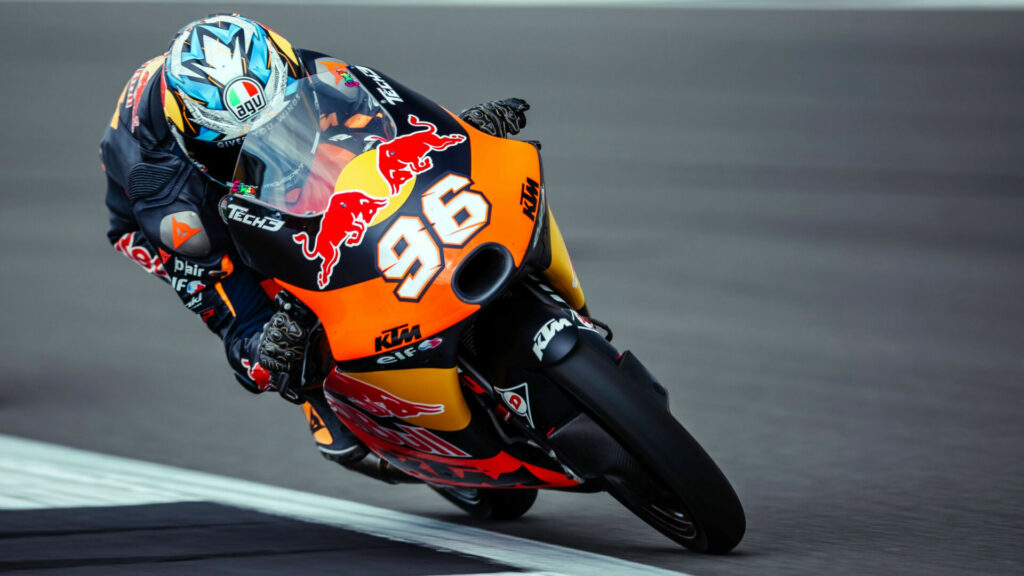 Daniel Holgado (96). Photo courtesy Red Bull KTM Tech3.