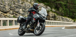 Ducati designed the 2024 Multistrada V4 S Grand Tour for riders who like to tour with high levels of comfort and safety. Photo courtesy Ducati.