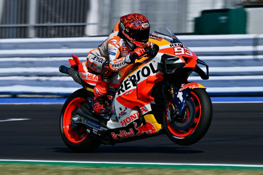 Marc Marquez (93) on another Repsol Honda he tested Monday. Photo courtesy Dorna.