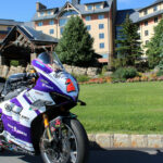 This Warhorse HSBK Racing Ducati NYC Panigale V4 R, pictured outside of Mount Airy Casino Resort in Pennsylvania’s Pocono Mountains, will compete in the Medallia Superbike races at New Jersey Motorsports Park this weekend. Photo courtesy Warhorse HSBK Racing Ducati.