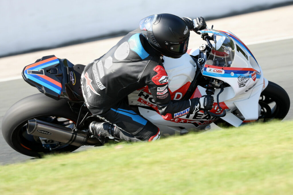 Ben Young (1) clawed back huge points during round four in his bid for a second straight CSBK championship with three more GP Bikes Pro Superbike races to come. Photo by Rob O'Brien, courtesy CSBK.