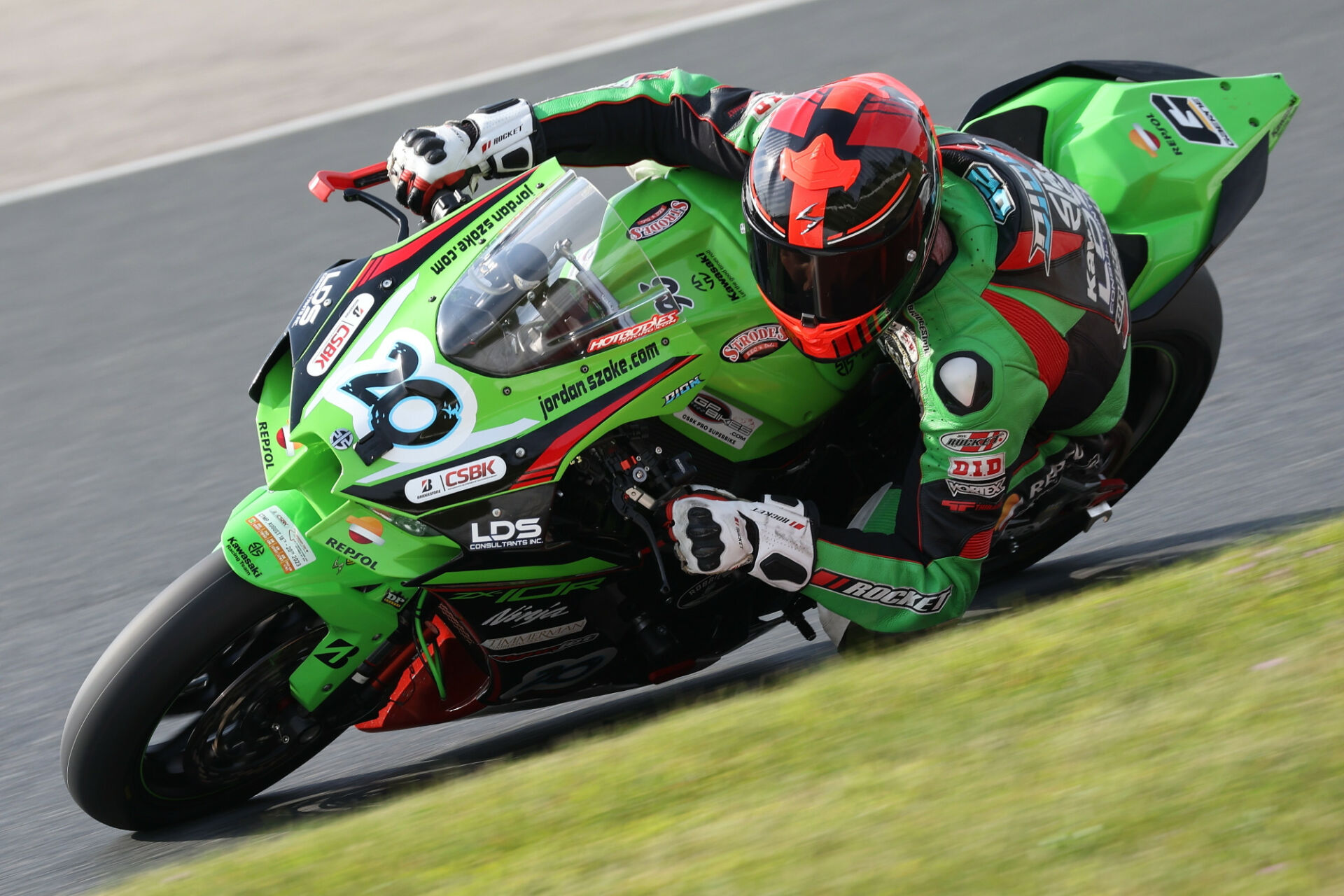 Trevor Dion (20) will complete the 2023 CSBK season on a privately owned Kawasaki after confirmation today that the Superbike rookie and 14-time Canadian champion Jordan Szoke have parted ways. Photo by Rob O'Brien, courtesy CSBK.