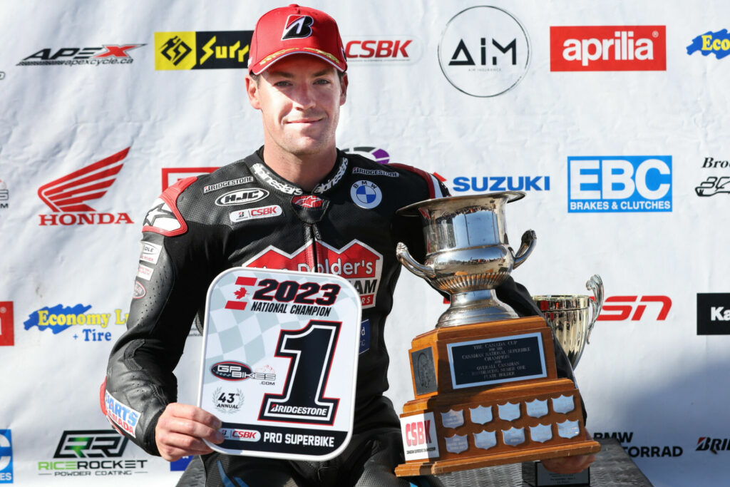 2023 Bridgestone CSBK Champion Ben Young. Photo by Rob O'Brien, courtesy CSBK.