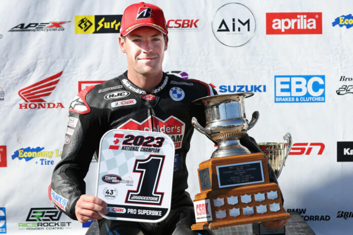 2023 Bridgestone CSBK Champion Ben Young. Photo by Rob O'Brien, courtesy CSBK.