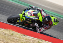 Florian Marino (12), as seen during a test at MotoLand Aragon.