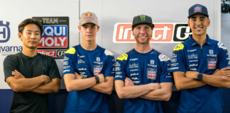 (From left) Tatsuki Suzuki, Collin Veijer, Darryn Binder, and Senna Agius. Photo courtesy Husqvarna.