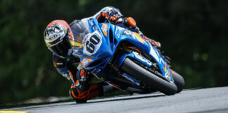 KYT-sponsored MotoAmerica Supersport racer Carl Soltisz (60). Photo by Brian J. Nelson, courtesy KYT Americas.
