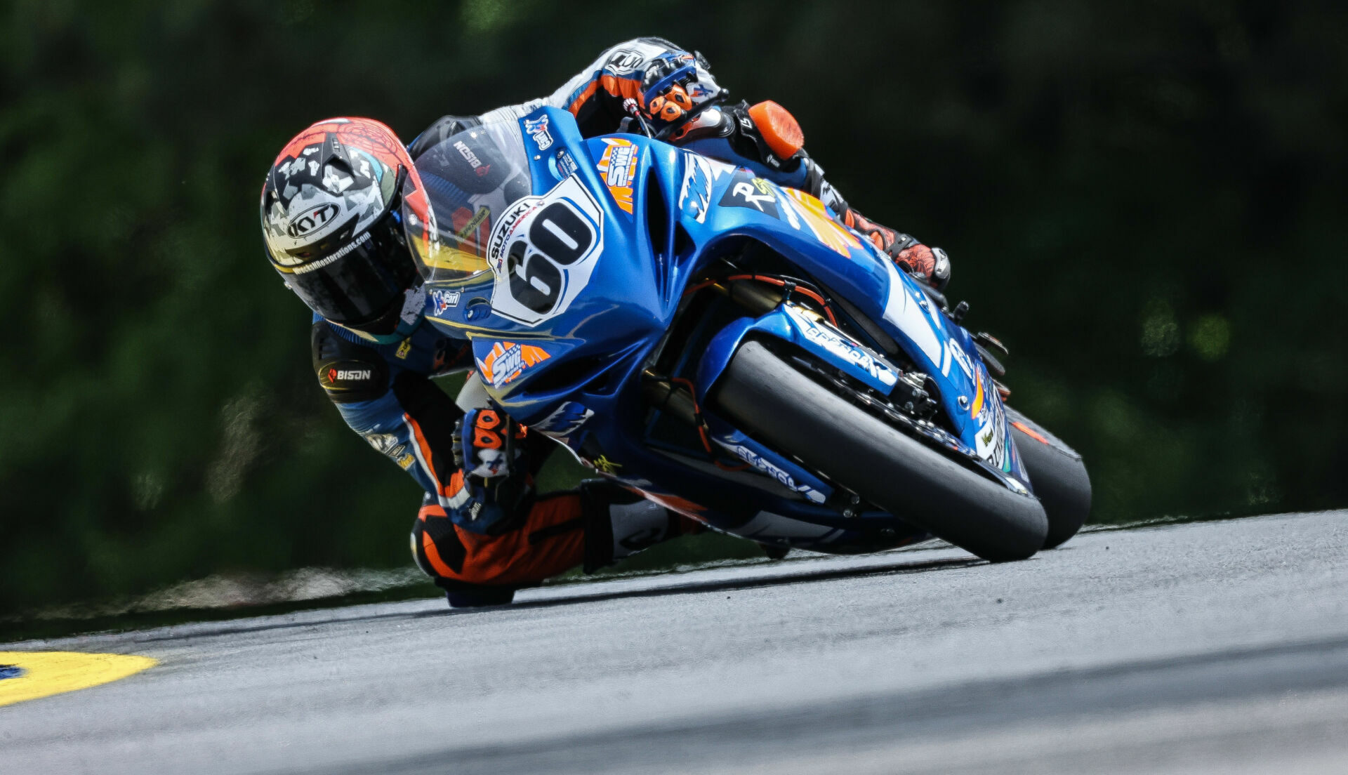 KYT-sponsored MotoAmerica Supersport racer Carl Soltisz (60). Photo by Brian J. Nelson, courtesy KYT Americas.