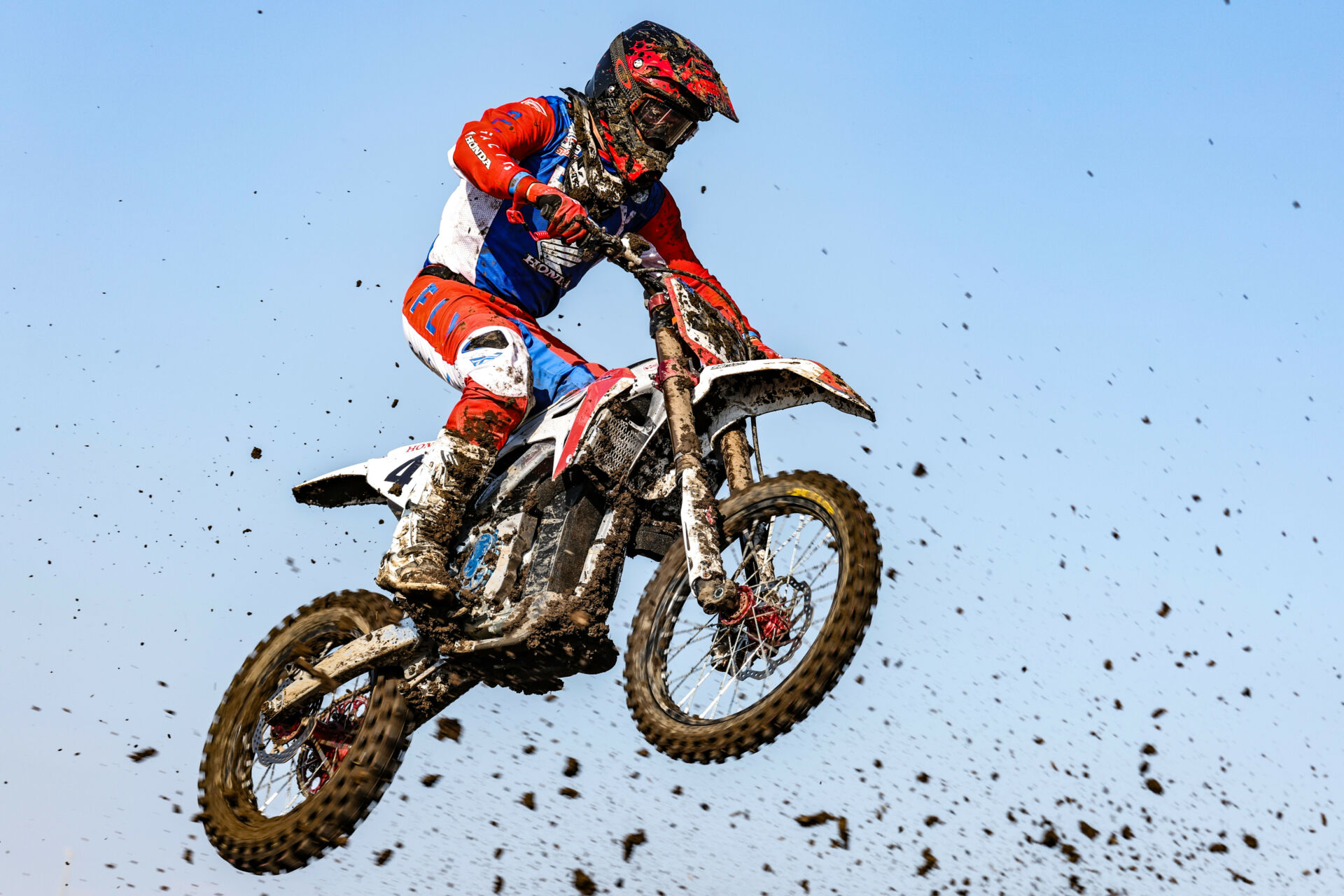 Trey Canard (41) in action on the Honda CR Electric Prototype in Japan. Photo courtesy Honda Racing Corporation (HRC).