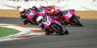 American Mikey Lou Sanchez (55) won two races at Circuit de Cartagena, in Spain. Photo courtesy Sanchez Racing.