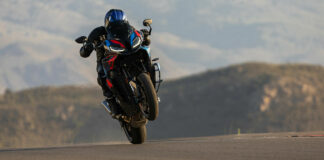 A 2024-model BMW M 1000 XR on the track. Photo courtesy BMW Motorrad.
