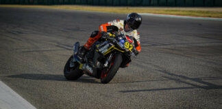 Rossi Moor (92) in action at Imola. Photo courtesy Stefano Favaro.