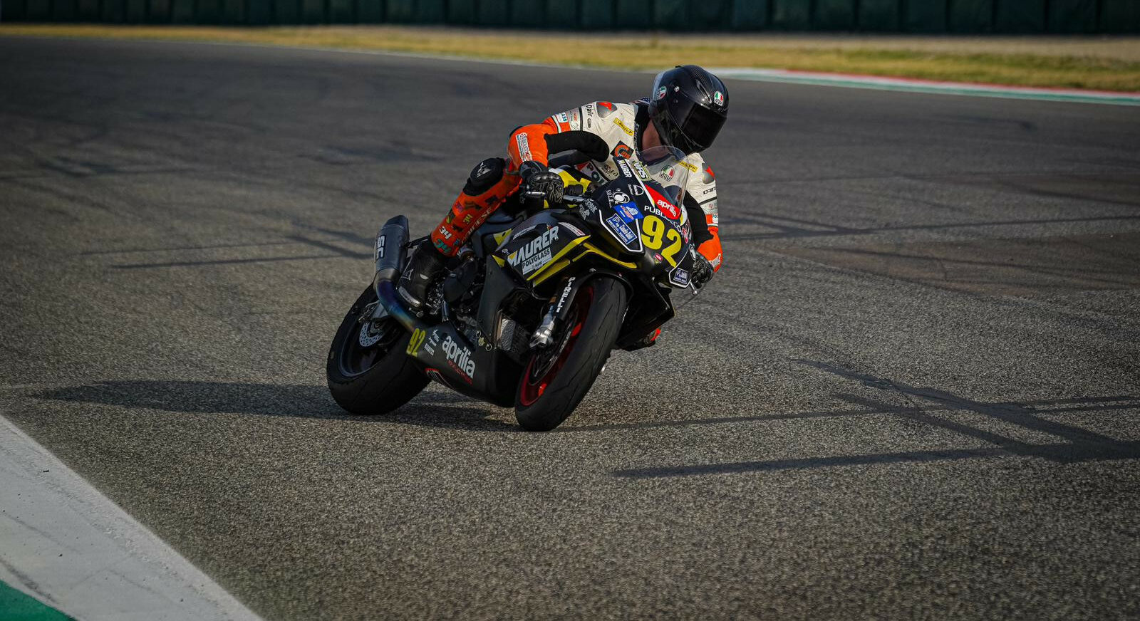 Rossi Moor (92) in action at Imola. Photo courtesy Stefano Favaro.