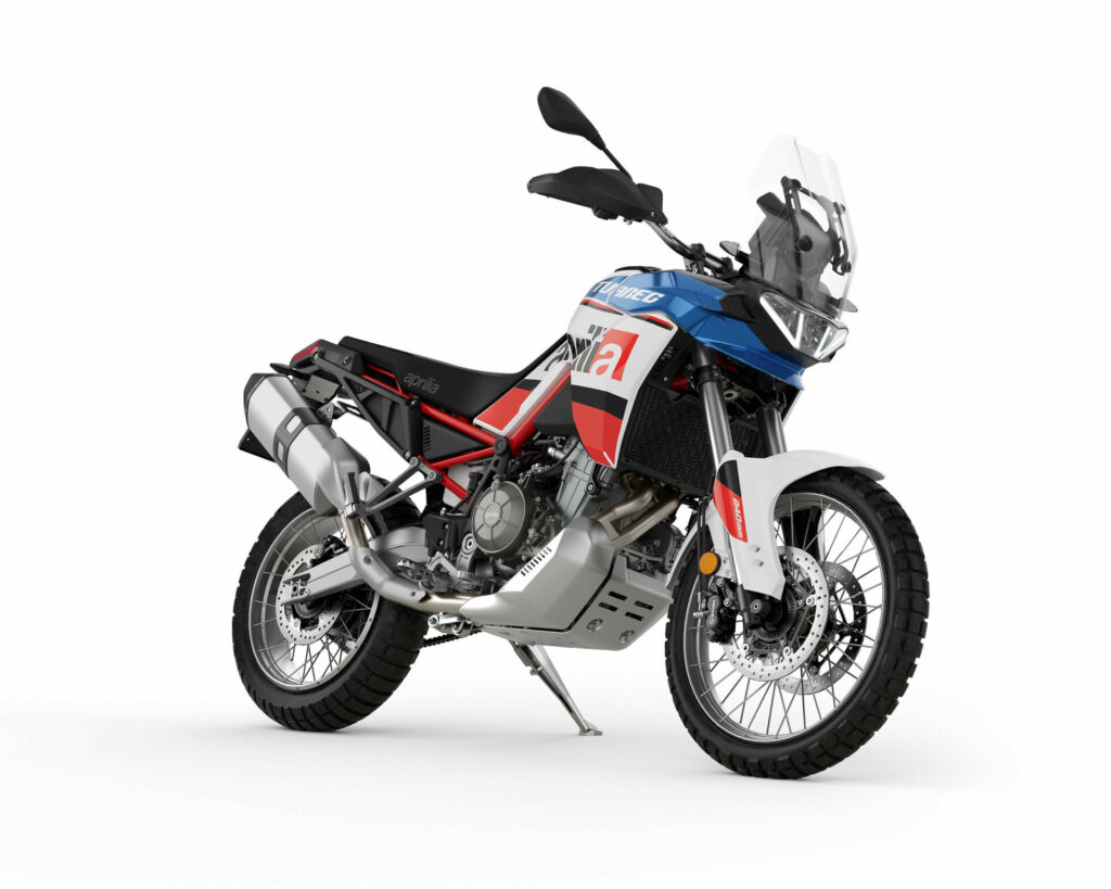 A 2024 Aprilia Tuareg in the Dakar Podium color scheme. Photo courtesy Aprilia.