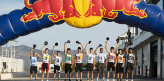 The 10 riders selected to join the 2024 Red Bull MotoGP Rookies Cup with American Kristian Daniel Jr. (5) on the far right. Photo courtesy Red Bull.