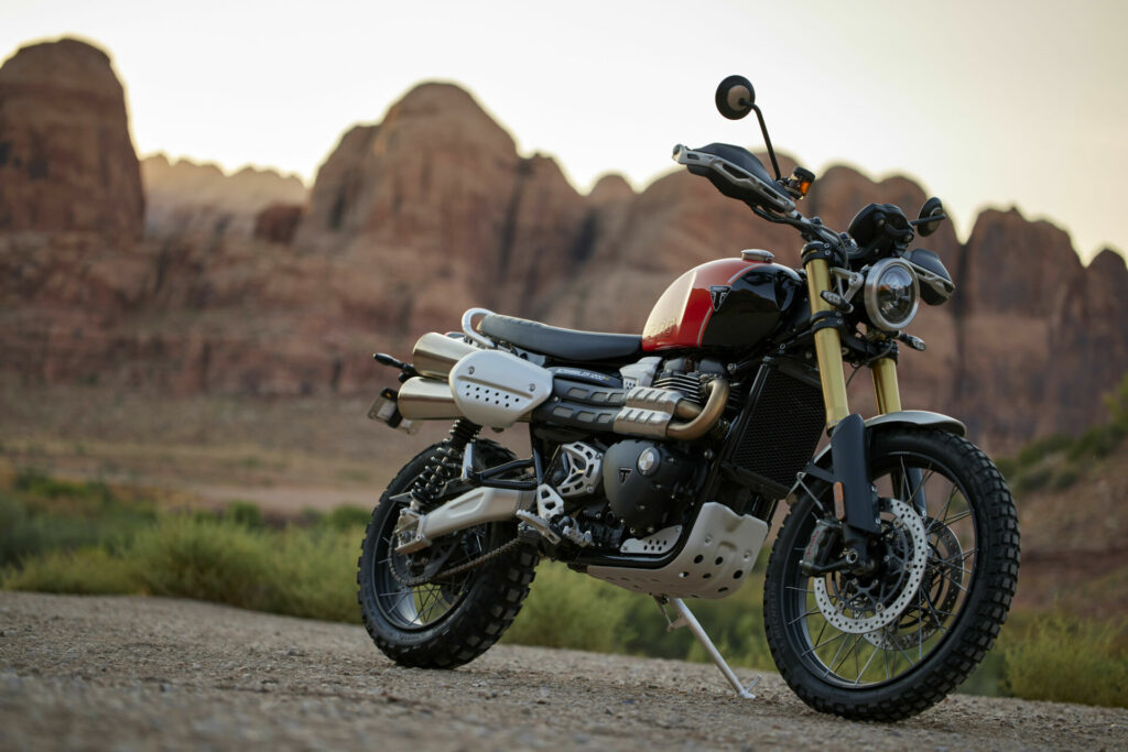 A 2024 Triumph Scrambler 1200 XE. Photo courtesy Triumph.