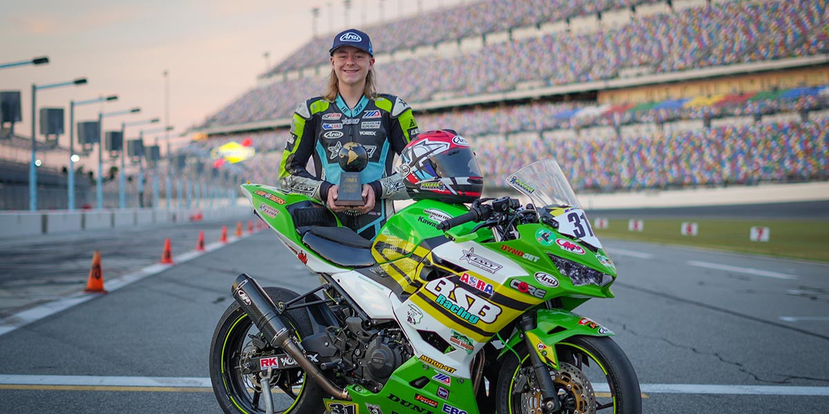 2023 AMA Nicky Hayden Road Race Horizon Award winner Trenton Keesee. Photo courtesy AMA.