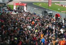 Fans on pit lane during a break in the action Sunday at Donington Park. Photo courtesy MSVR.
