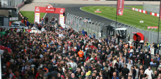 Fans on pit lane during a break in the action Sunday at Donington Park. Photo courtesy MSVR.
