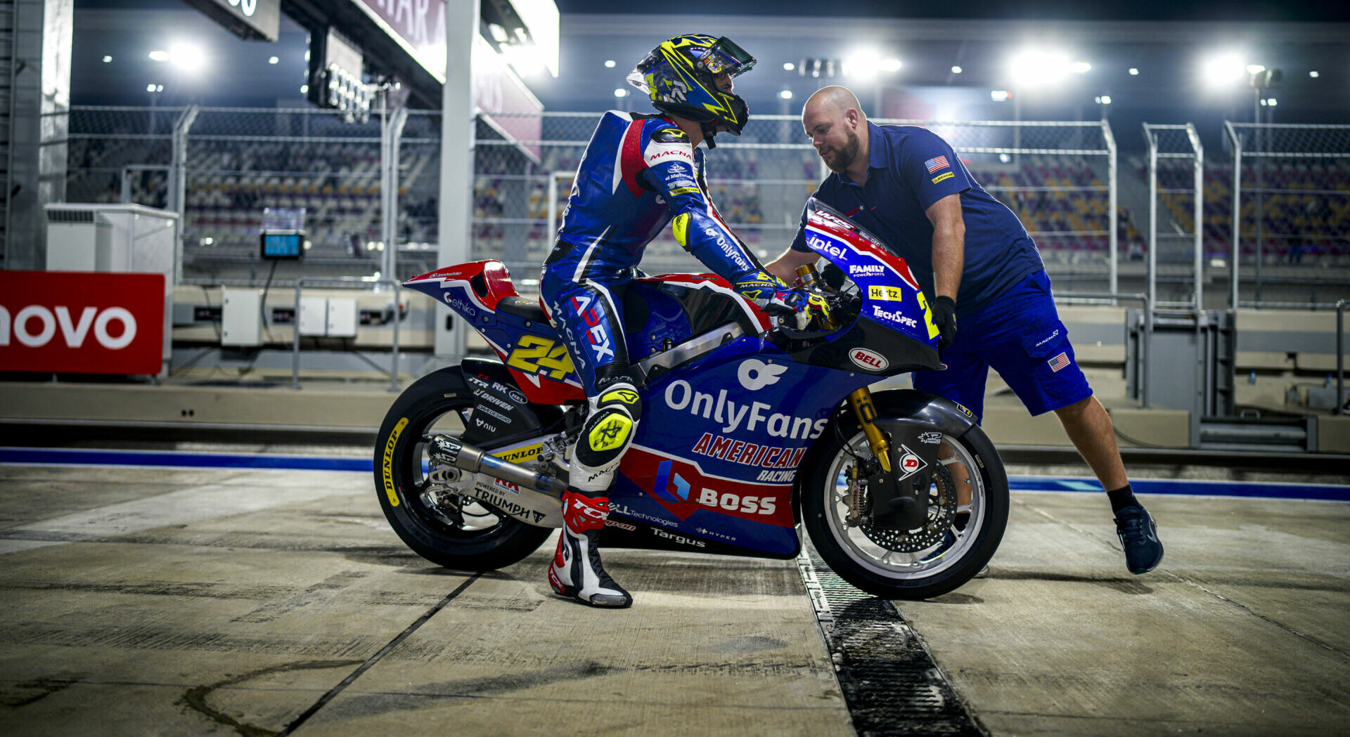 Spaniard Marcos Ramirez (24) on his American Racing Team Kalex. Photo courtesy American Racing Team.