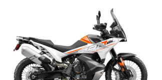 A 2024 KTM 790 Adventure at rest. Photo courtesy KTM.