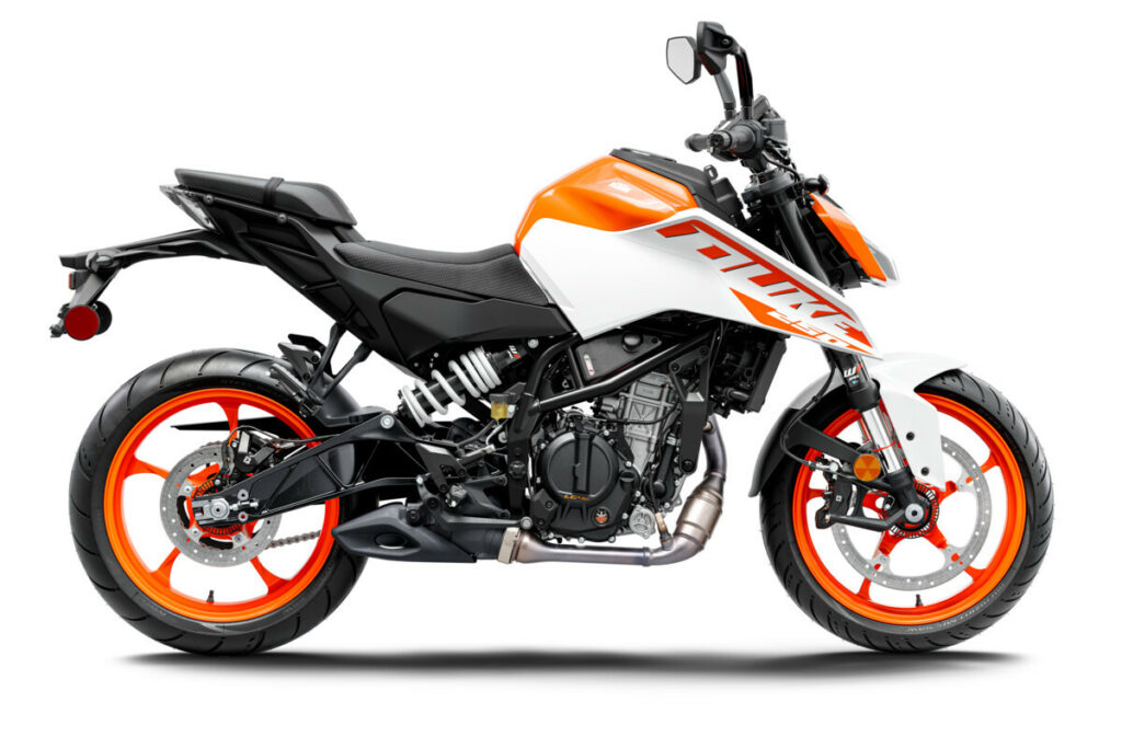 A 2024 KTM 250 Duke. Photo courtesy KTM.