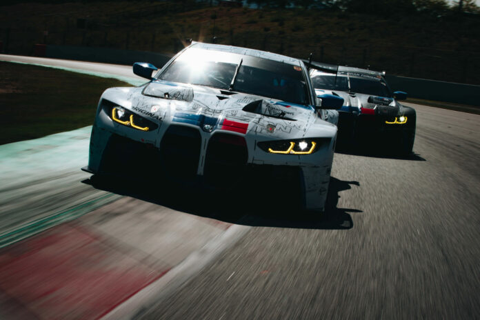 BMW M Team WRT's BMW M4 GT3 racecars. Photo courtesy BMW M Team WRT.