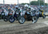 The start of an AFT SuperTwins heat race at Bridgeport Speedway, in Swedesboro, New Jersey in 2023. Photo by Tim Lester, courtesy AFT.