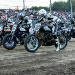 The start of an AFT SuperTwins heat race at Bridgeport Speedway, in Swedesboro, New Jersey in 2023. Photo by Tim Lester, courtesy AFT.