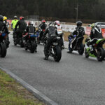 Riders lined up to go out on track at a Precision Track Days event. Photo courtesy Precision Track Days.