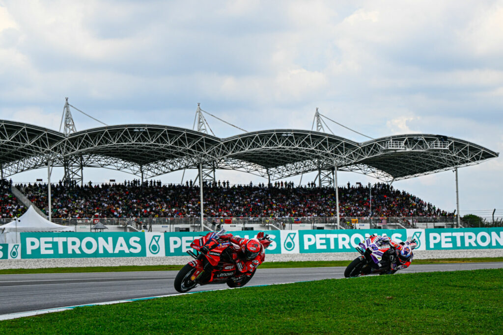 Francesco Bagnaia (1) and Jorge Martin (89) finished third and fourth, respectively, on Sunday. Photo courtesy Dorna.