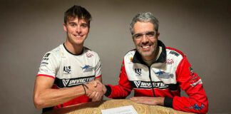 AGR Team Owner Anscari Nadal (right) with 17-year-old American Max Toth (left). Photo courtesy AGR Team.