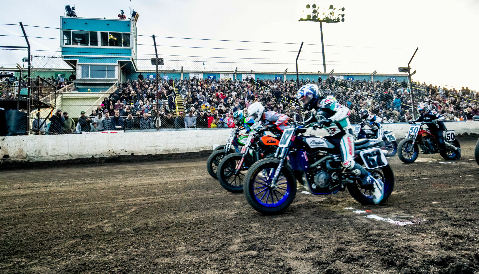 The start of the AFT SuperTwins LCQ at the Ventura Short Track. Photo by Tim Lester, courtesy AFT.