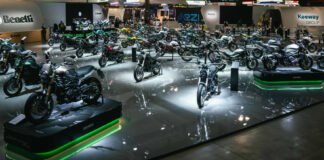 The Benelli/Keeway display area at the EICMA Show in Milan, Italy. Photo courtesy Keeway America.