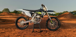 Triumph's new 2024 TF 250-X motocross bike. Photo courtesy Triumph.
